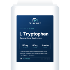 l tryptophan complex for stress & sleep 120 capsules