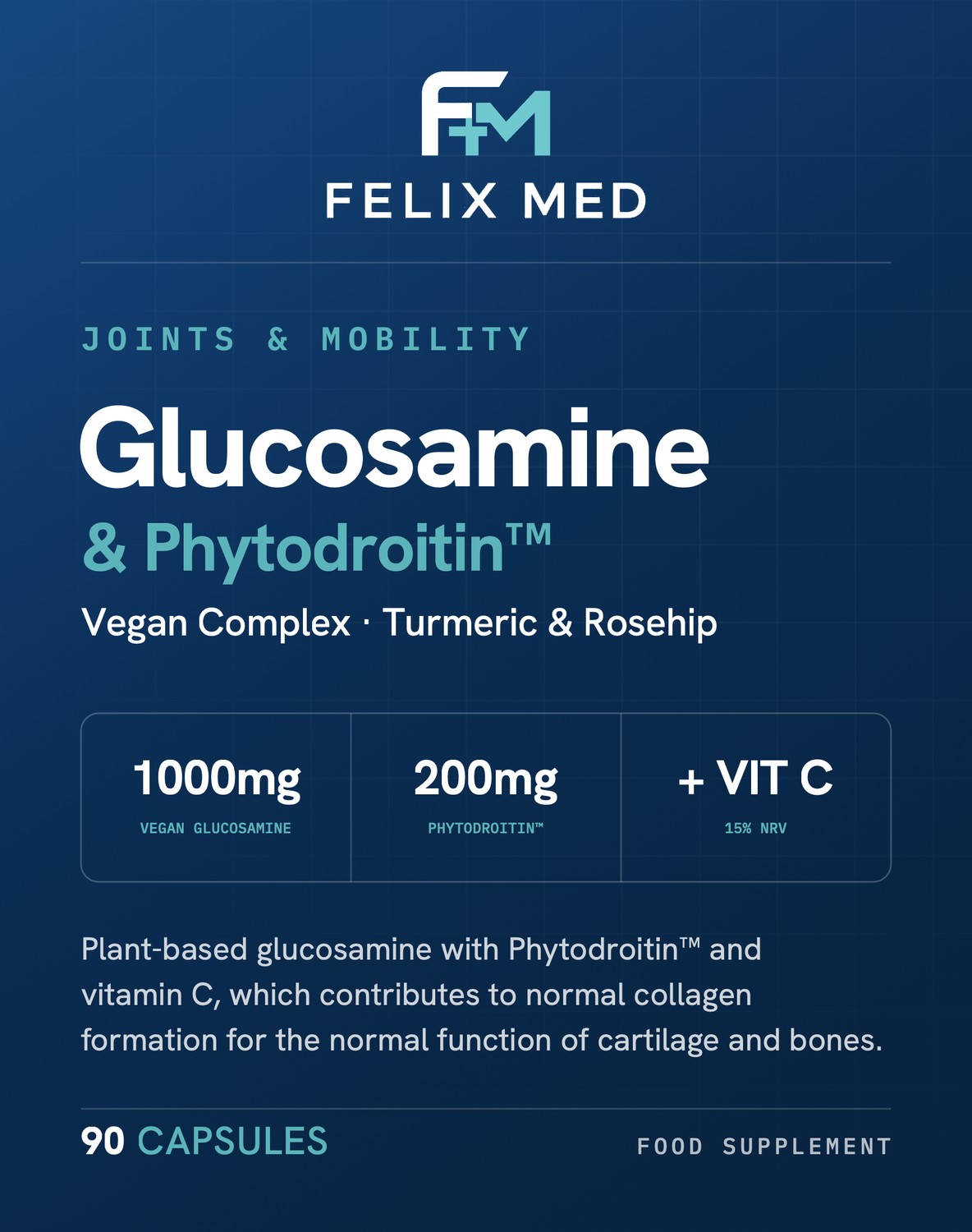 vegan glucosamine & phytodroitin complex 90 capsules vegan glucosamine & phytodroitin complex 90 capsules