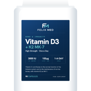 vitamin d3 3000 iu & k2 100ug mk7 90 capsules