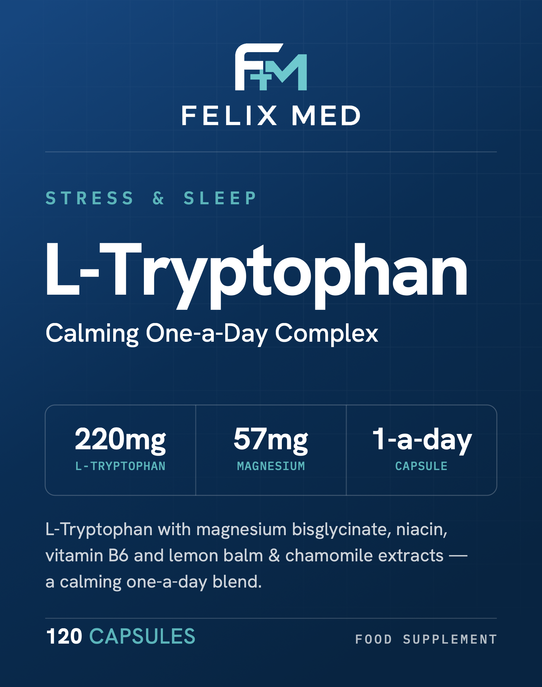 l tryptophan complex for stress & sleep 120 capsules l tryptophan complex for stress & sleep 120 capsules