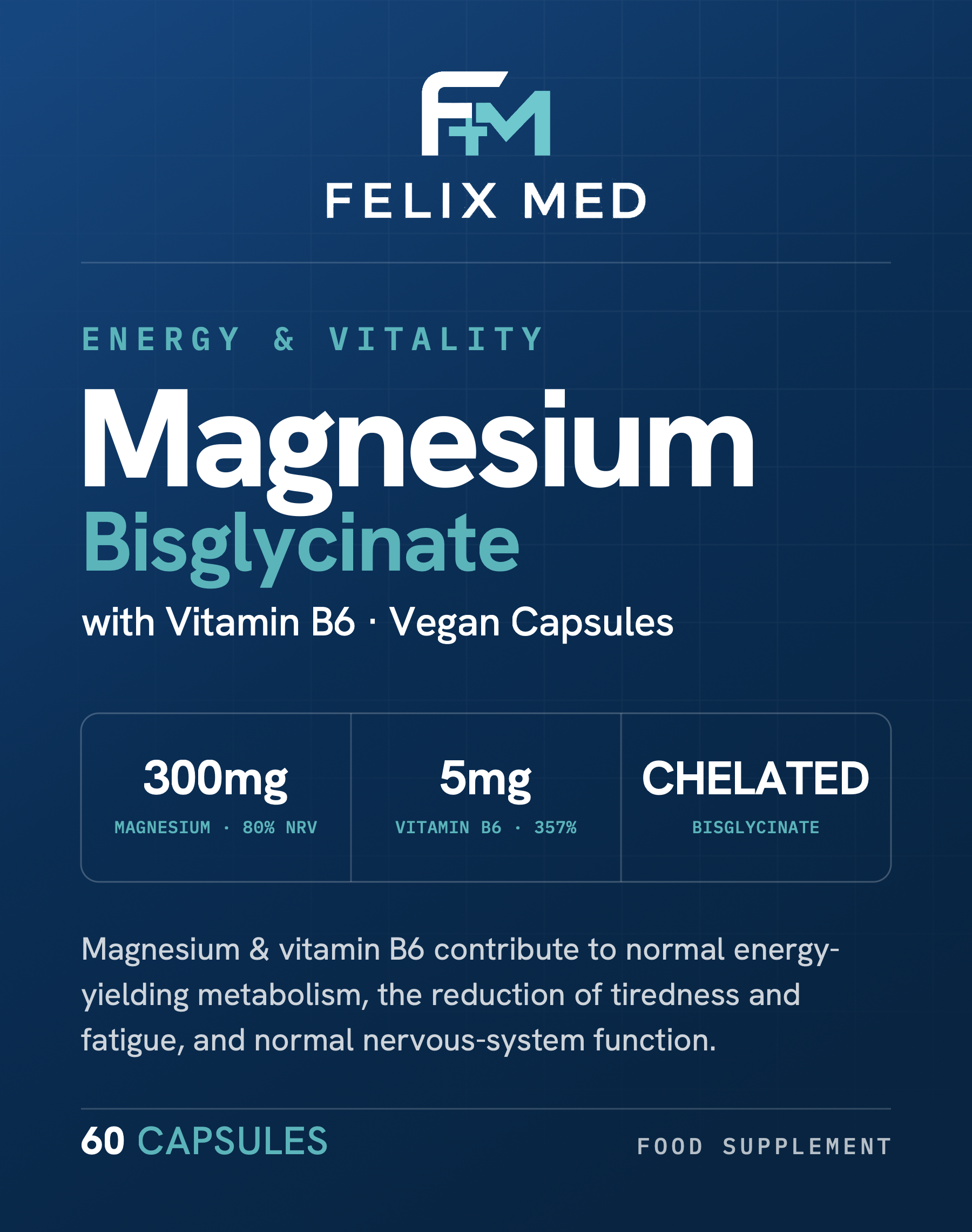 magnesium bisglycinate & vitamin b6 60 capsules magnesium bisglycinate & vitamin b6 60 capsules