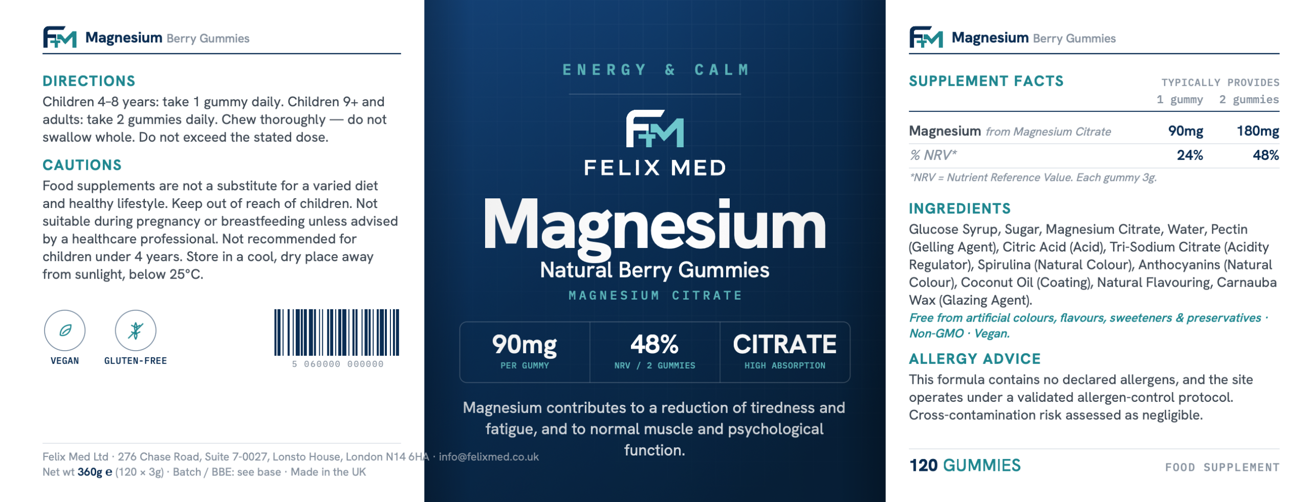 magnesium 120 natural berry flavour gummies magnesium 120 natural berry flavour gummies